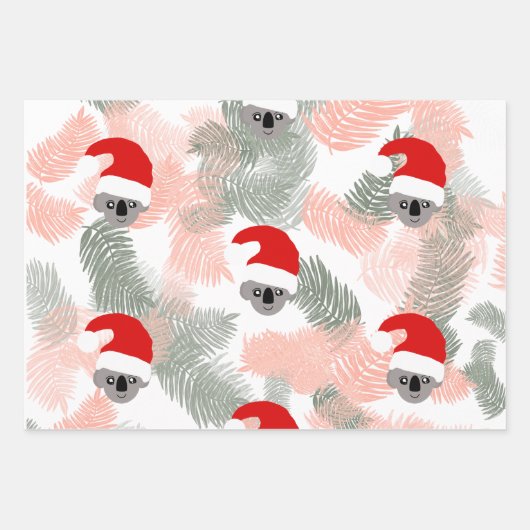 Personalisierte Weihnachtskoala Geschenkpapier Set (Vorderseite 3)