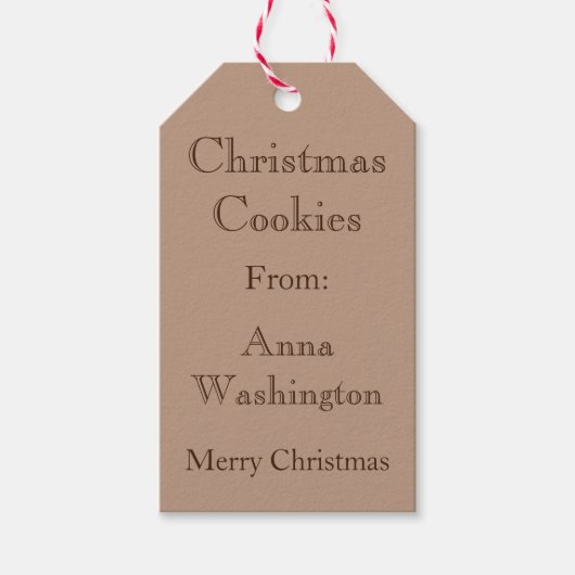 Personalisierte Weihnachtskochtelefone Geschenkanhänger (Vorderseite)