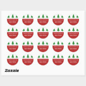 Personalisierte Weihnachtsküchengeschenksticker Runder Aufkleber (Blatt)