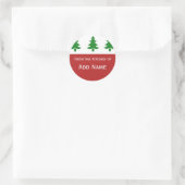 Personalisierte Weihnachtsküchengeschenksticker Runder Aufkleber (Tasche)