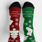 Personalisierte Weihnachtskunstsocken Socken (Oben)