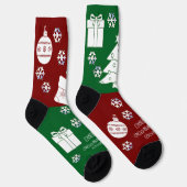 Personalisierte Weihnachtskunstsocken Socken (Rechts)