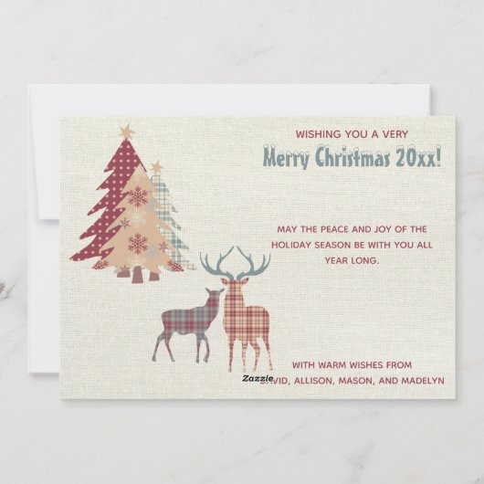 Personalisierte Weihnachtslandkarten Feiertagskarte (Rückseite)