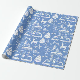 Personalisierte Weihnachtslandschaft Geschenkpapier