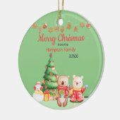 Personalisierte Weihnachtslandschaft Keramik Ornament (Links)