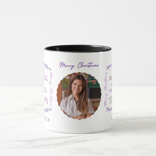 Personalisierte Weihnachtslehrer Liebe Fotos & Nam Tasse (Zentrum)