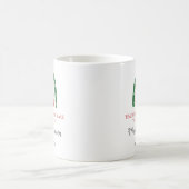 Personalisierte Weihnachtslehrer Rainbow Nice List Kaffeetasse (Mittel)