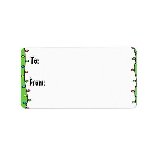 Personalisierte Weihnachtsleuchten Weihnachtsgesch Adressaufkleber (Vorne)