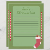 Personalisierte Weihnachtsliste für den Weihnachts (Vorne/Hinten)