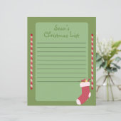 Personalisierte Weihnachtsliste für den Weihnachts (Stehend Vorderseite)