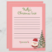 Personalisierte Weihnachtsliste für den Weihnachts (Vorne/Hinten)