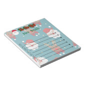 Personalisierte Weihnachtsliste für Weihnachten Notizblock (angewinkelt)