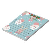 Personalisierte Weihnachtsliste für Weihnachten Notizblock (Rotiert)