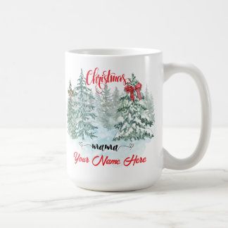 Personalisierte Weihnachtsmama Kaffeetasse