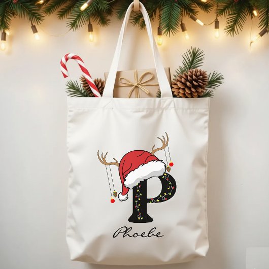 Personalisierte Weihnachtsmann-Monogramm-Tasche fü Tragetasche
