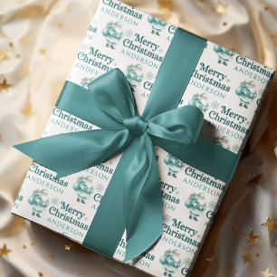 Personalisierte Weihnachtsmann-Verpackungspapiere Geschenkpapier Set