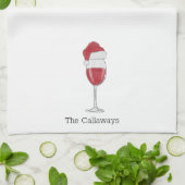 Personalisierte Weihnachtsmannmütze Geschirrtuch (Gefaltet)