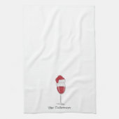 Personalisierte Weihnachtsmannmütze Geschirrtuch (Vertikal)