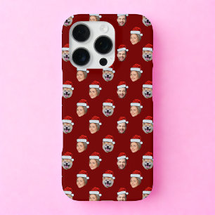 Personalisierte Weihnachtsmannmütze Gesicht 3 Foto iPhone 16 Pro Hülle