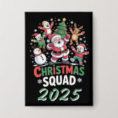 Personalisierte Weihnachtsmannschaft 2025 Santa Fa Button (Vorderseite)