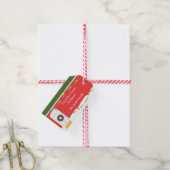 Personalisierte Weihnachtsmarke Geschenkanhänger (Mit Garn)