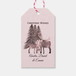 Personalisierte Weihnachtsmarken für Hirsche Geschenkanhänger