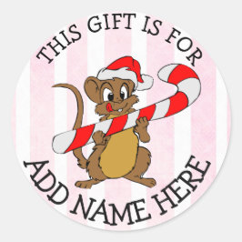 Personalisierte Weihnachtsmarken Niedliche Weihnac Runder Aufkleber