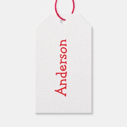 Personalisierte Weihnachtsmarken, Strumpf Nam Geschenkanhänger (Vorderseite)