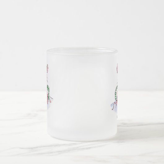 Personalisierte Weihnachtsmaus Mattglastasse (Mittel)