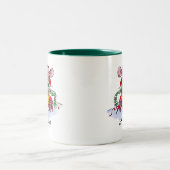 Personalisierte Weihnachtsmaus Zweifarbige Tasse (Mittel)