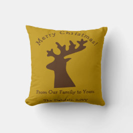 Personalisierte Weihnachtsmeisterin Bronze Gold Kissen