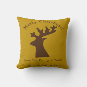 Personalisierte Weihnachtsmeisterin Bronze Gold Kissen