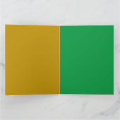 Personalisierte Weihnachtsmeisterin Gold Green Karte (Innenseite)