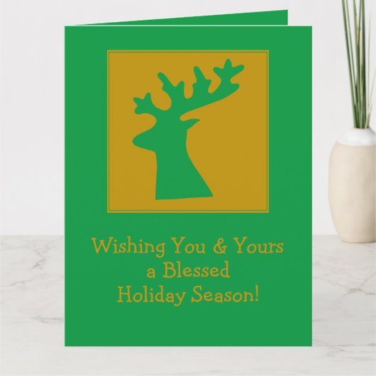 Personalisierte Weihnachtsmeisterin Gold Green Karte (Vorderseite)