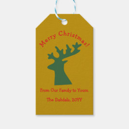 Personalisierte Weihnachtsmeisterin Green & Gold Geschenkanhänger