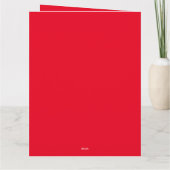 Personalisierte Weihnachtsmeisterin Red Gold Karte (Rückseite)