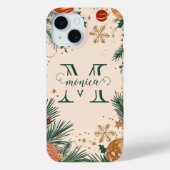 Personalisierte Weihnachtsmonografie Case-Mate iPhone Hülle (Rückseite)