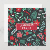 Personalisierte Weihnachtsmuster Blume Familiennam (Vorne/Hinten)