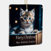 Personalisierte Weihnachtsnachricht Weihnachten Ki Keramikornament (Rechts)