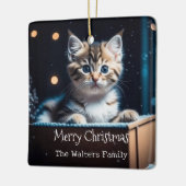 Personalisierte Weihnachtsnachricht Weihnachten Ki Keramikornament (Links)