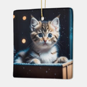 Personalisierte Weihnachtsnachricht Weihnachten Ki Keramikornament (Links)