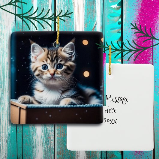 Personalisierte Weihnachtsnachricht Weihnachten Ki Keramikornament