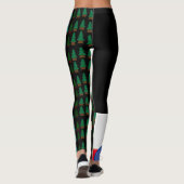 Personalisierte Weihnachtsnachtscreme im Wald Leggings (Rückseite)