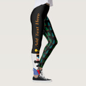Personalisierte Weihnachtsnachtscreme im Wald Leggings (Rechts)