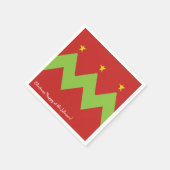 Personalisierte WeihnachtsNapkins "Zickzack Bäume" Serviette (Ecke)
