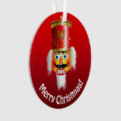 Personalisierte Weihnachtsnussknacker-Cartoons Ornament (Vorderseite)