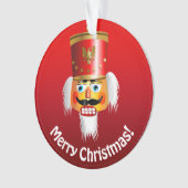 Personalisierte Weihnachtsnussknacker-Cartoons Ornament (Vorderseite)
