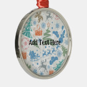 Personalisierte Weihnachtsordnung Ornament Aus Metall (Rechts)