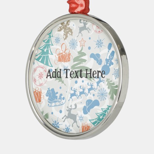 Personalisierte Weihnachtsordnung Ornament Aus Metall (Links)