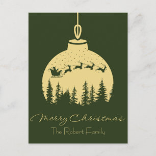 Personalisierte Weihnachtsornamente-Design-Postkar Feiertagspostkarte